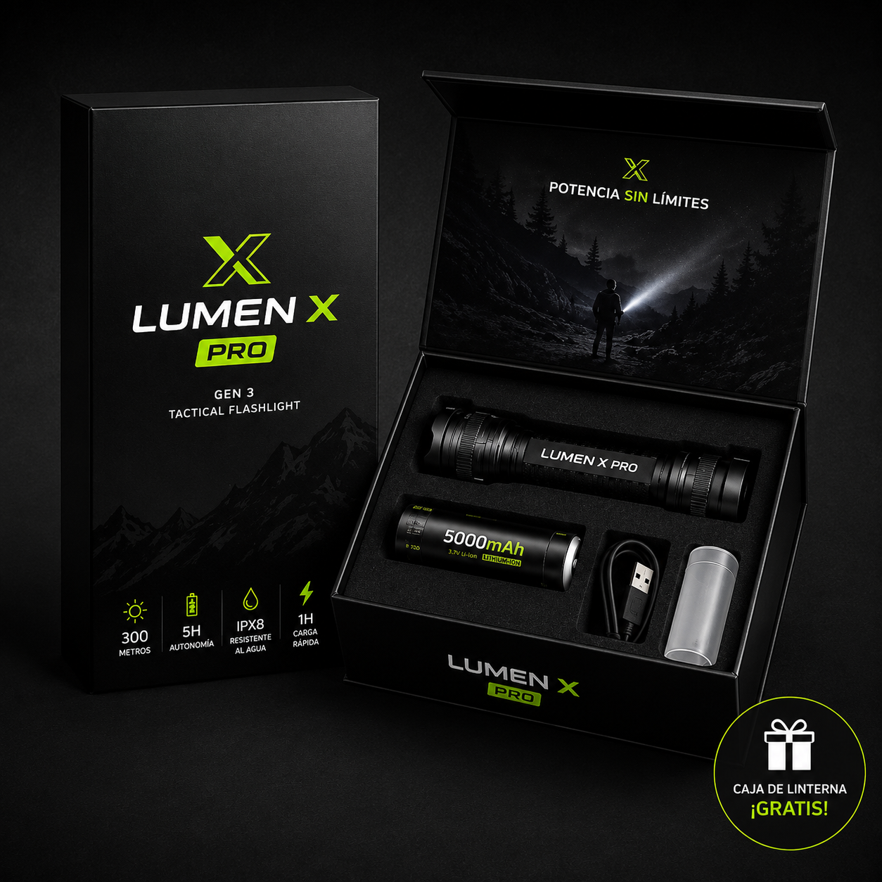 Lumen X Pro Tactical Flashlight