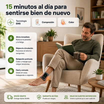 CircuStep™ — Masajeador 3-en-1: Alivia Hinchazón, Neuropatía y Fascitis en 5 Minutos